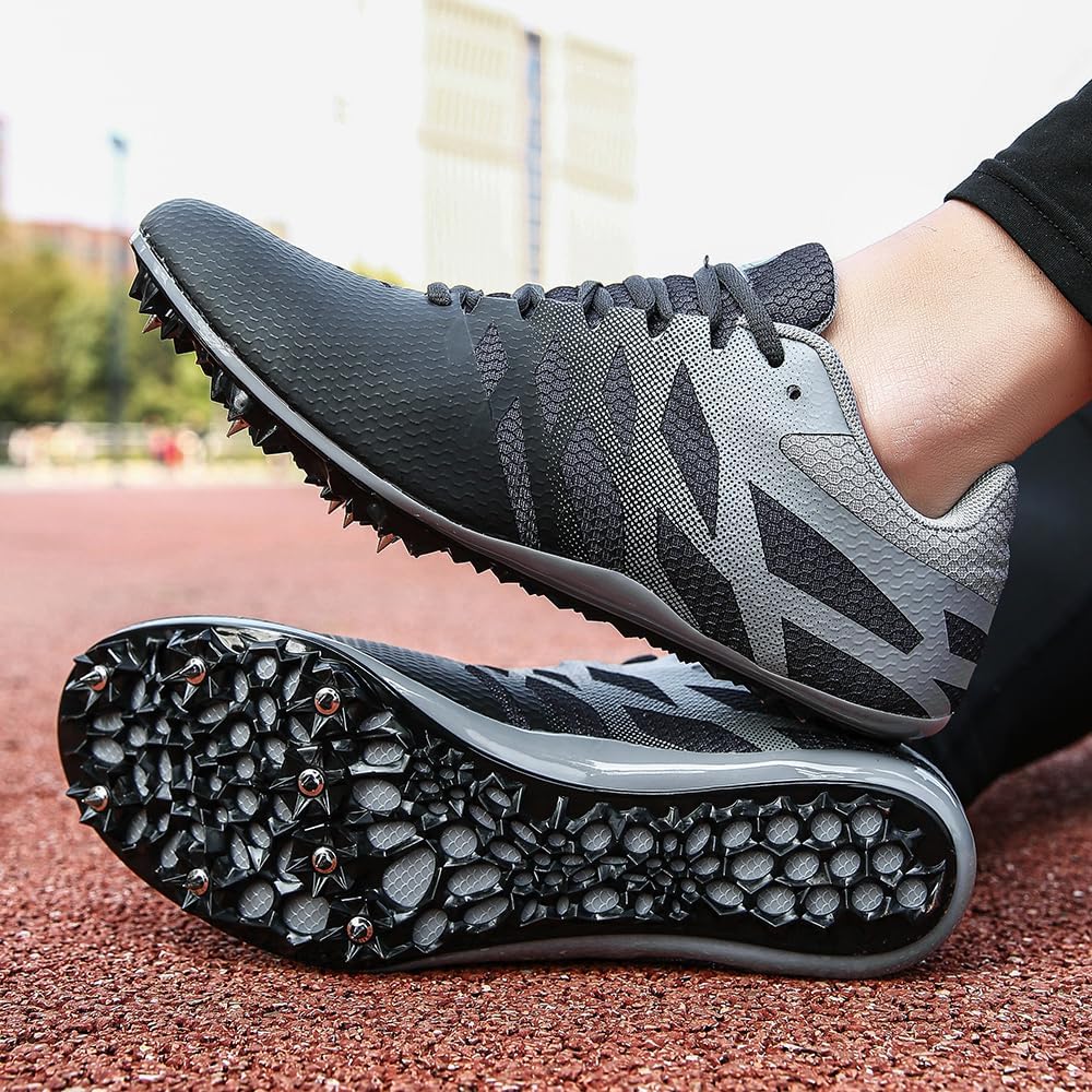 Men Women Kids Track and Field Shoes Professional 8 Spikes Running Racing Sneakers Breathable Lightweight Sprinting Shoes - Image 2