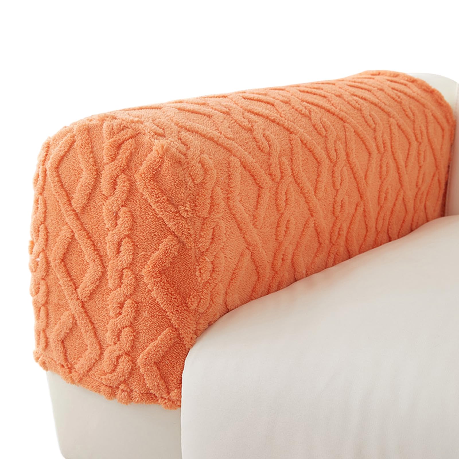 Piceioep Luxurious Plush Sofa Arm Cover for Comfort and Warmth Furniture Protector Machine Washable Fuzzy Armrest Slipcover Washable Arm Cover