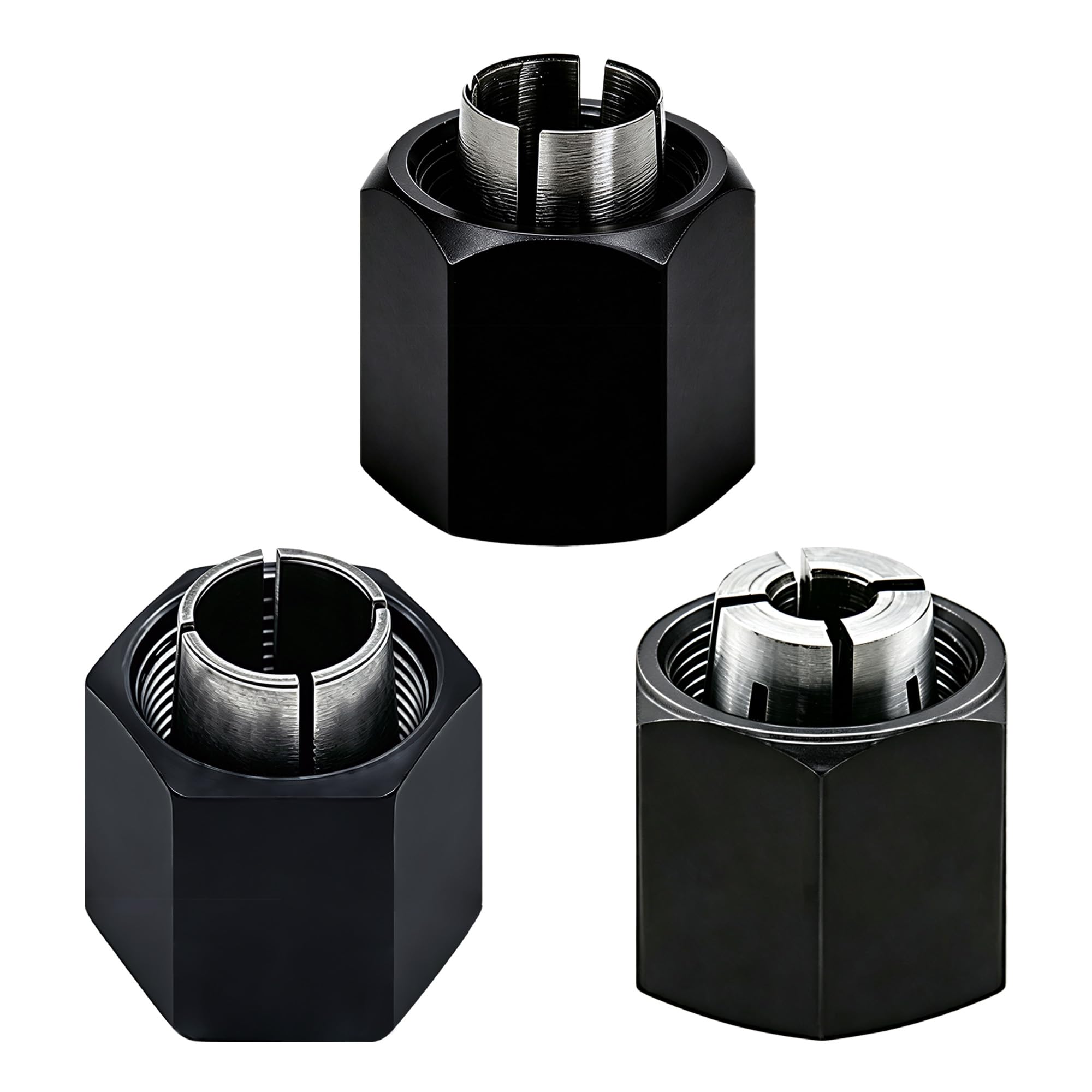 Router Collet Set 1/2", 1/4", 12mm，Part No. 326286-03, 326286-04, 326286-07