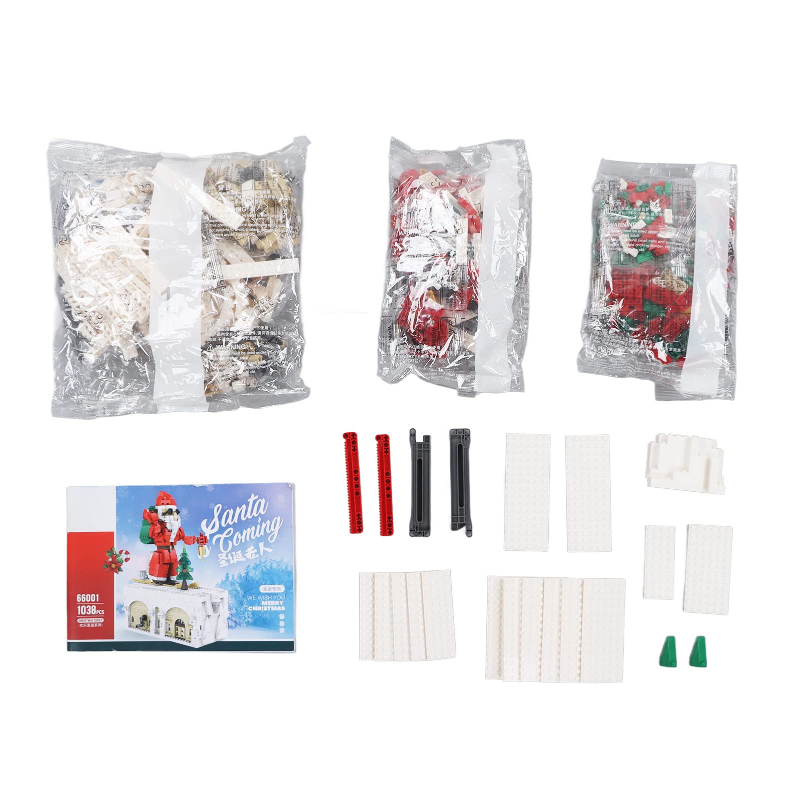 Kit di Mattoncini da Costruzione per Babbo Natale, Set Educativo