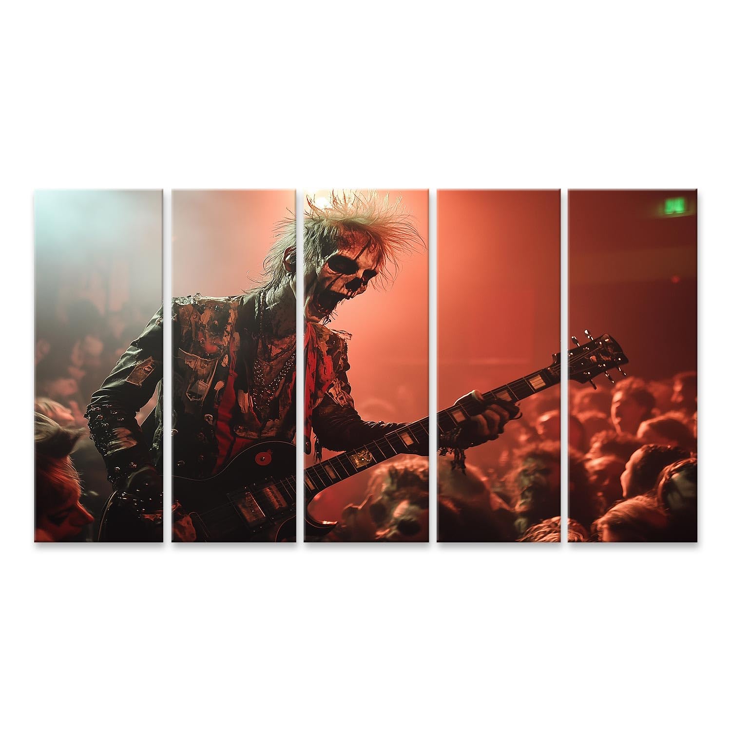 islandburner Bild auf Leinwand Grunge Rock Konzert mit dramatischer Beleuchtung Bilder Wandbilder Poster