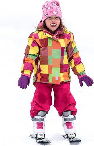 Miniatura 6 de SATINIOR 2 pares de guantes de nieve para niñas, guantes de esquí impermeables de invierno, guantes cálidos para niños
