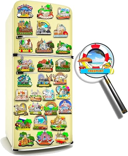 Miniatura 4 de Bahamas Freeport imán de nevera de madera 3D monumentos de viaje coleccionables recuerdos decoración hecha a mano -719