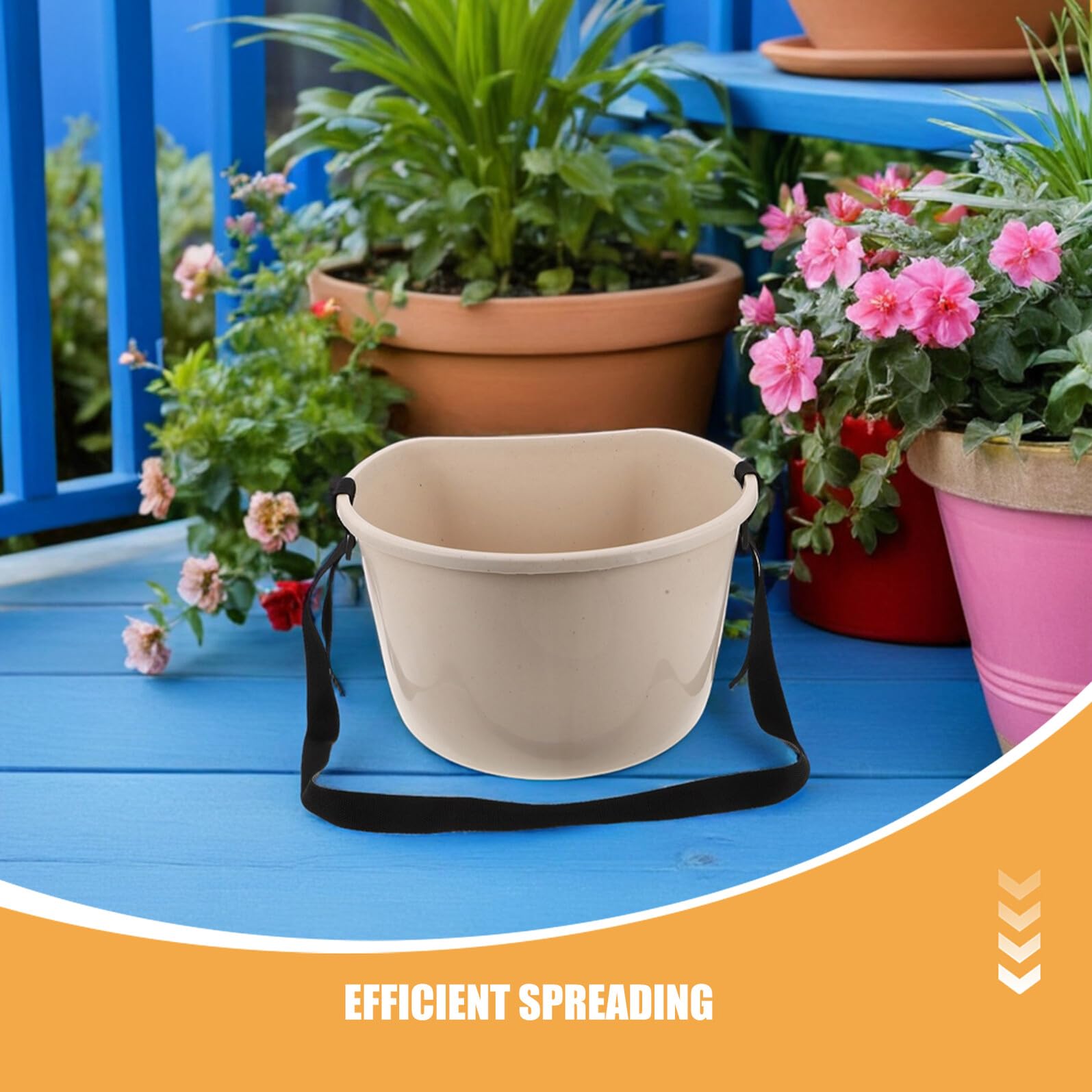 Abaodam Secchio per Raccolta Multifunzionale da Giardino 2 Pezzi con Tracolla, Secchio Piccolo per Bacche e Frutta, Resistente e Portatile per Attività Agricole e Raccolta Orto