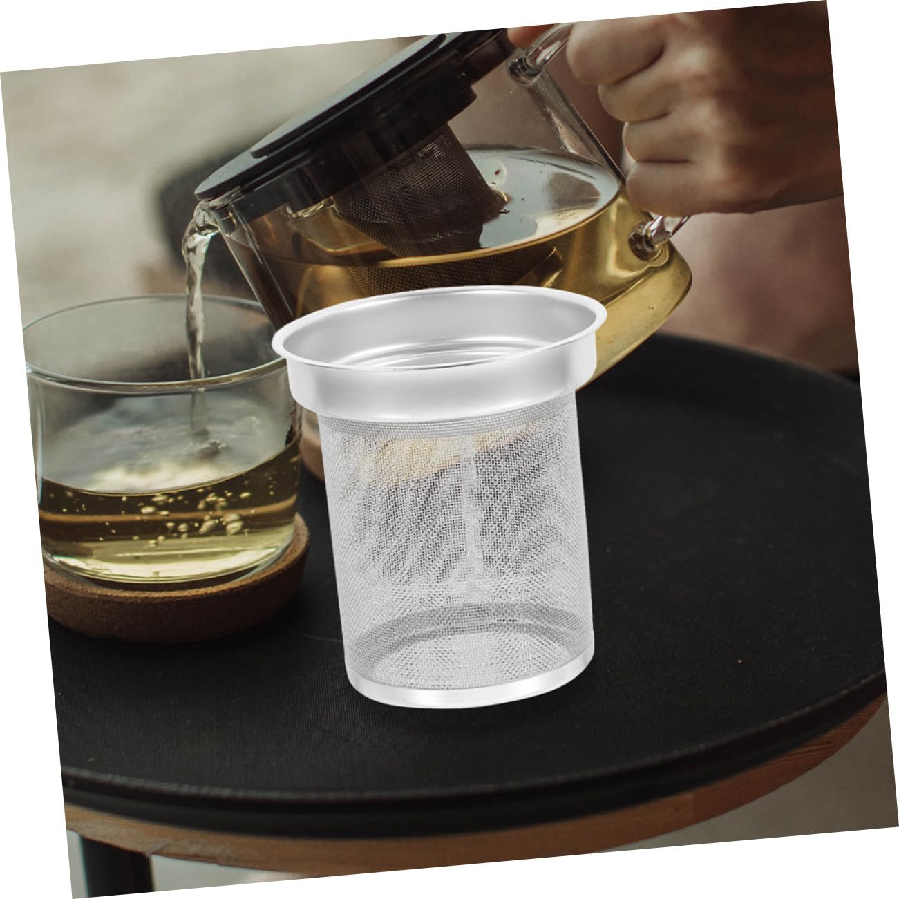 Ipetboom Edelstahl Tee Ei mit Feinem Sieb Teefilter für Losen Tee Silber Langlebig und Spülmaschinenfest für Teekanne und Tasse