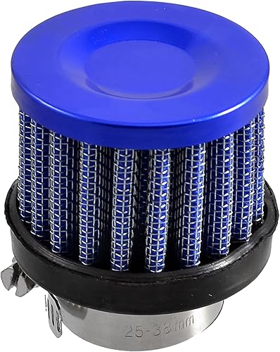 uxcell Auto coche universal 0.984 in 1" entrada diámetro de entrada de aire filtro de cono piezas azul