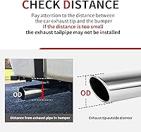 Vista 6 de Richeer Punta de escape de entrada de 3 pulgadas, salida de 6 pulgadas, longitud total de 15 pulgadas, punta de escape de acero inoxidable