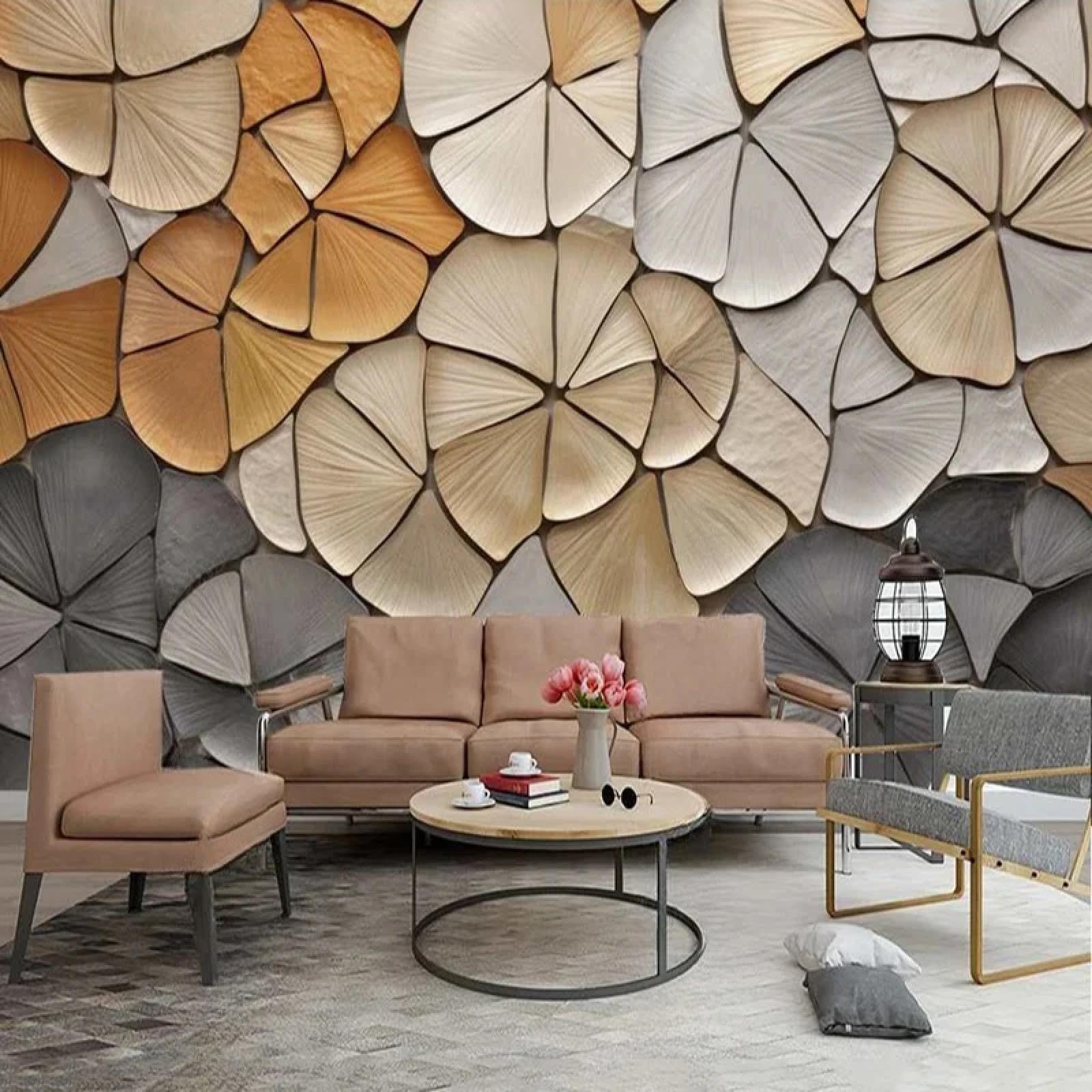 Peintures murales de style moderne géométriques abstraites de feuilles de plantes pour salon