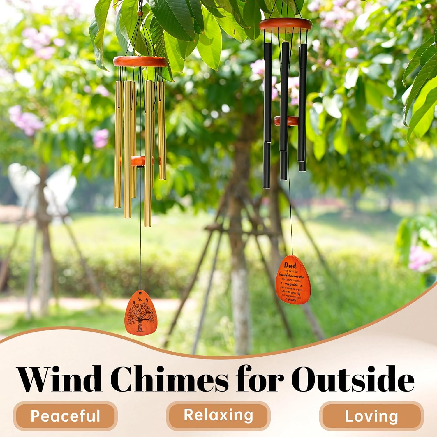 Memorial Gifts for Loss of Dad, 32" Memorial Sympathy Wind Chimes for Loss of Father, Sympathy/Bereavement/Remembrance Gifts for Loss of Father Dad
