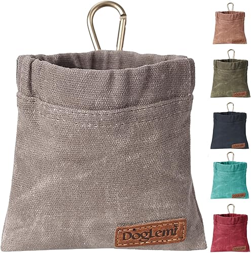 Miniatura 8 de ETIAL Bolsa de golosinas para perros, bolsa portátil de entrenamiento para cachorros, bolsa de paseo para perros con cierre automático, bolsillo de