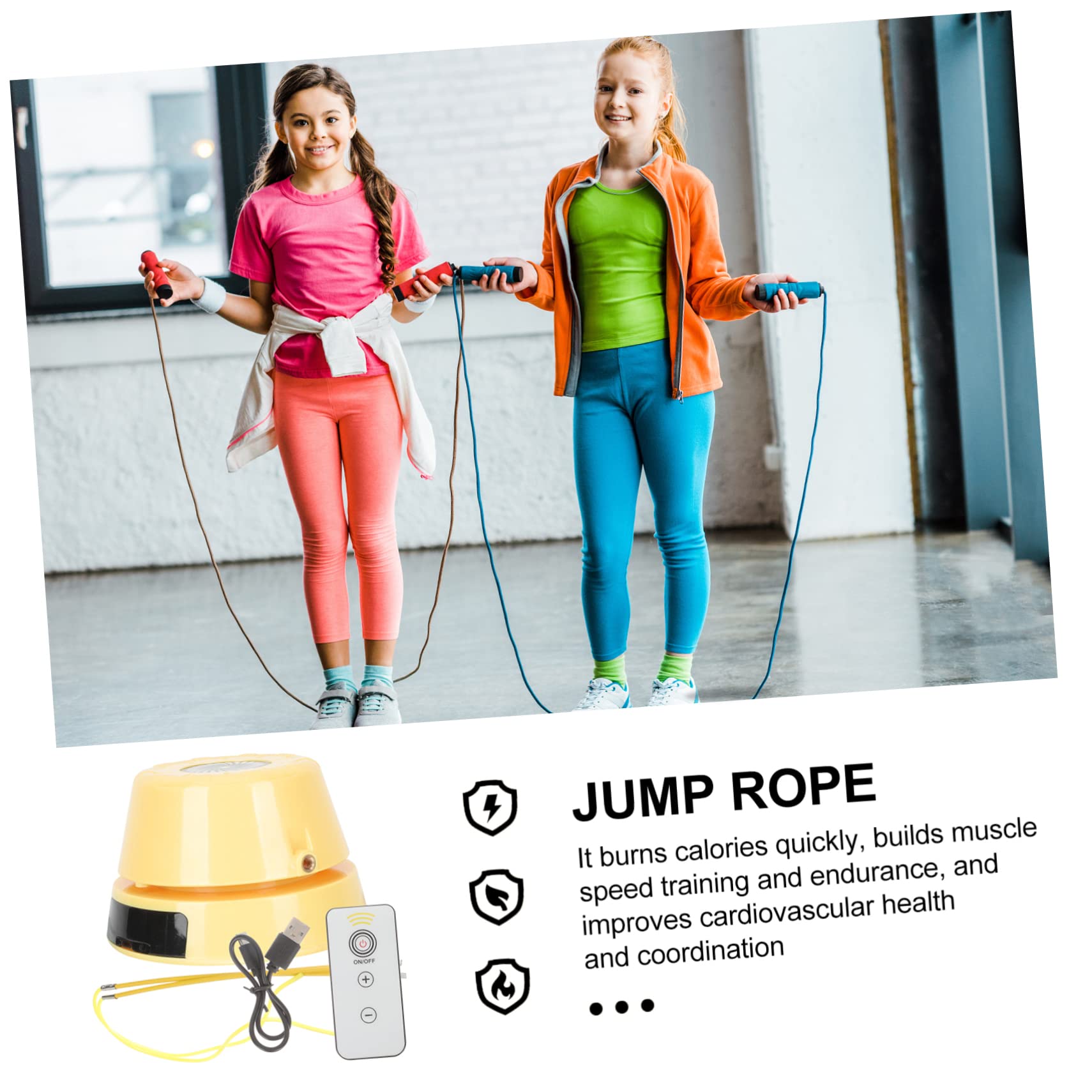 BESPORTBLE Máquina Automática para Saltar La Cuerda Cuerda para Saltar Cuerda para Saltar con Contador Equipo Ajustable Cuerda De Gimnasio Inalámbrica Cuerdas para Trampolín Cuerda