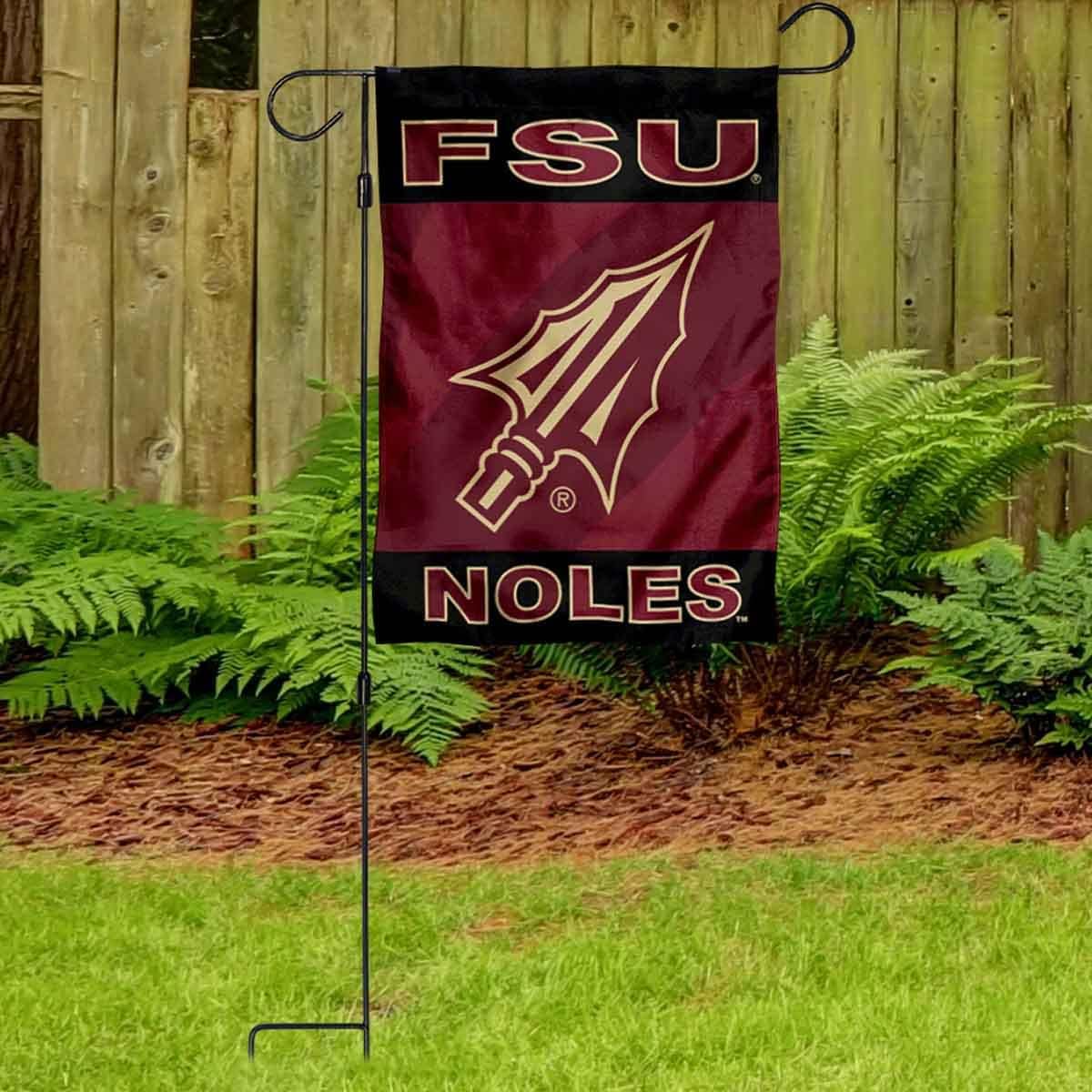 College Flags & Banners Co. Florida State Seminoles Spear Garden Flag and Flag Stand Holder Flagpole Set