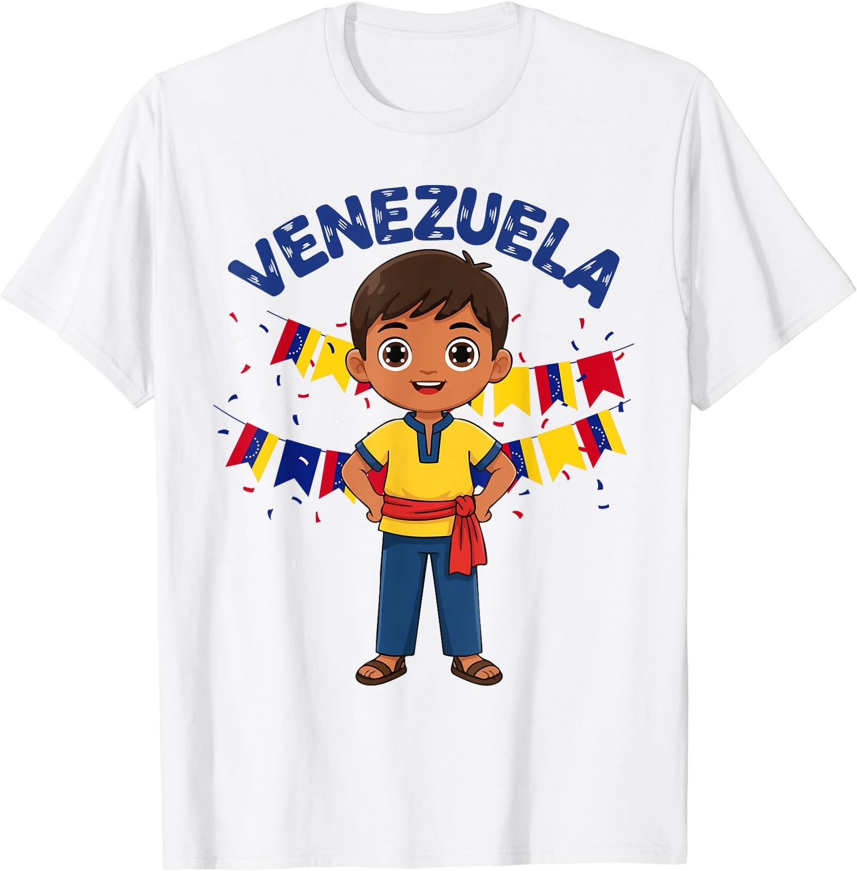 ベネズエラ ベネズエラの少年 伝統的な衣装ウェア ヘリテージ Tシャツ