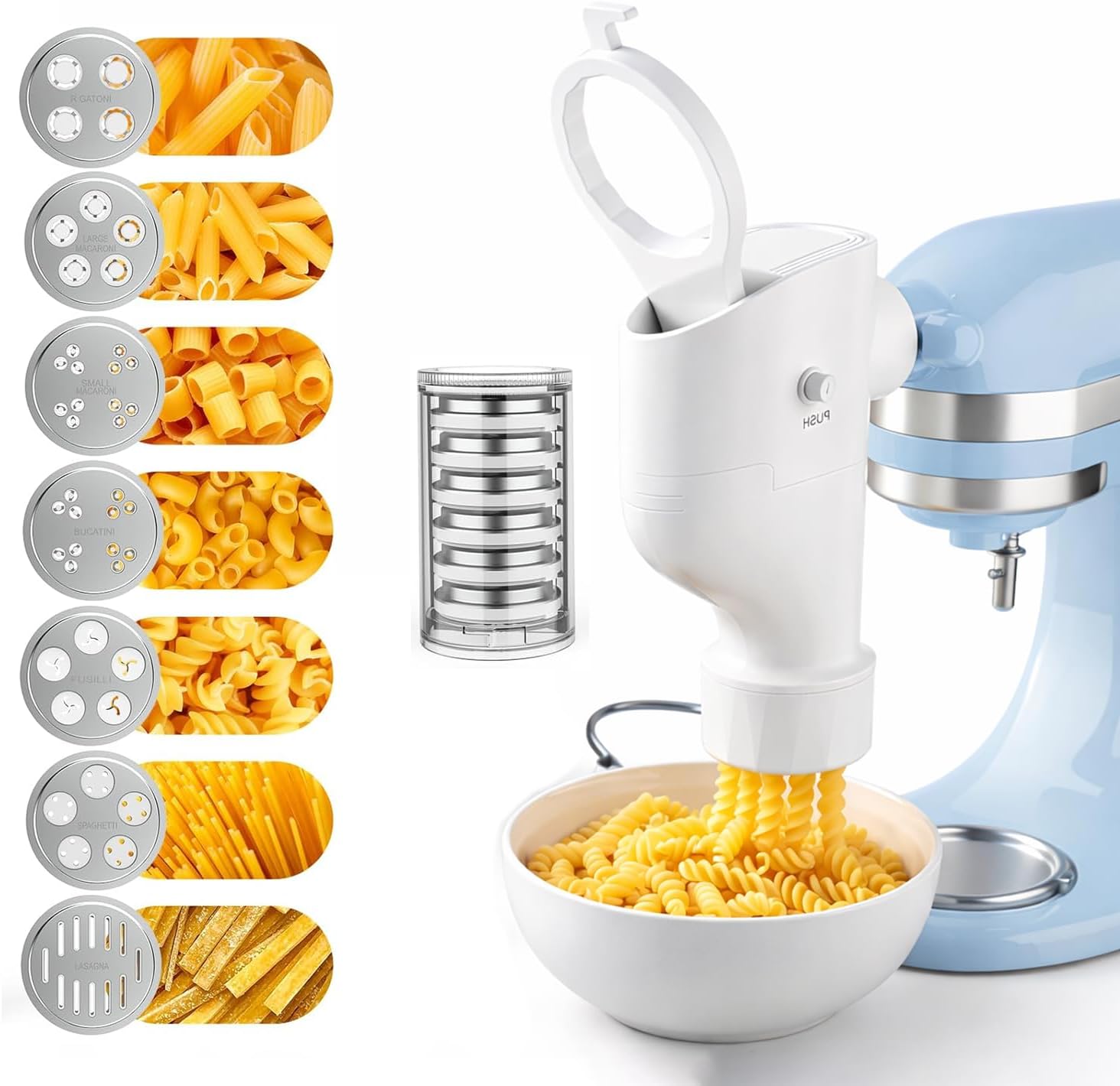 Pasta Attachment for KitchenAid Stand Mixer, 7 Pasta Plates