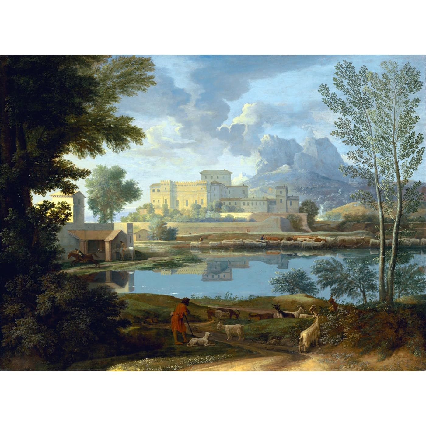 Toile Nicolas Poussin Paysage calme - Art classique de luxe - 2