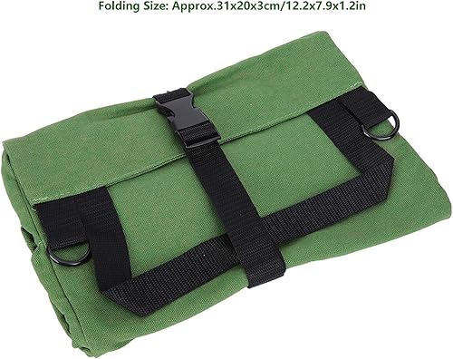 Miniatura 7 de Tyenaza Portable Canvas Spanner Wrench Tool Roll Up Storage Bag Organizer Pouches Case