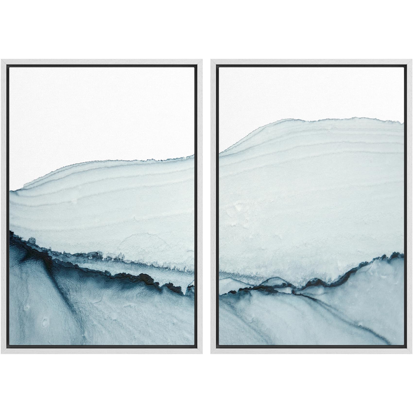 SIGNWIN Framed Canvas Print Wall Art Abstract Wave Pattern Modern Art Minimalist Neutral Decor for Living Room, Bedroom, Office - 16"x24"x2 Natural — view 50