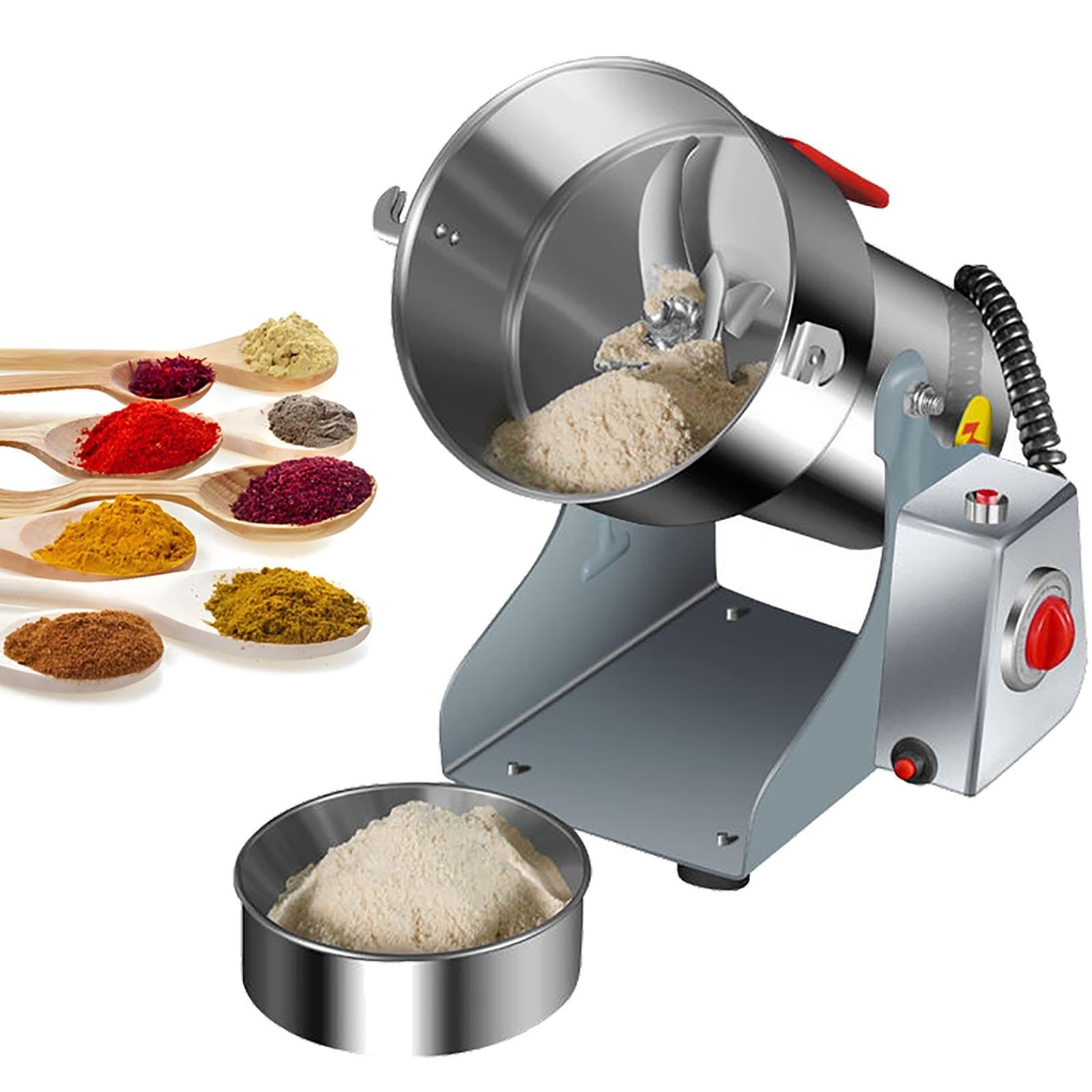 Molinillo de molino de grano eléctrico | Pulverizador comercial de alta velocidad for granos secos, especias, café, maíz, pimienta, tipo oscilante(2500g)