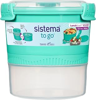 Sistema 965ml Lunch Stack to Go  Polypropylene  Assorted  965 ml - Compare price