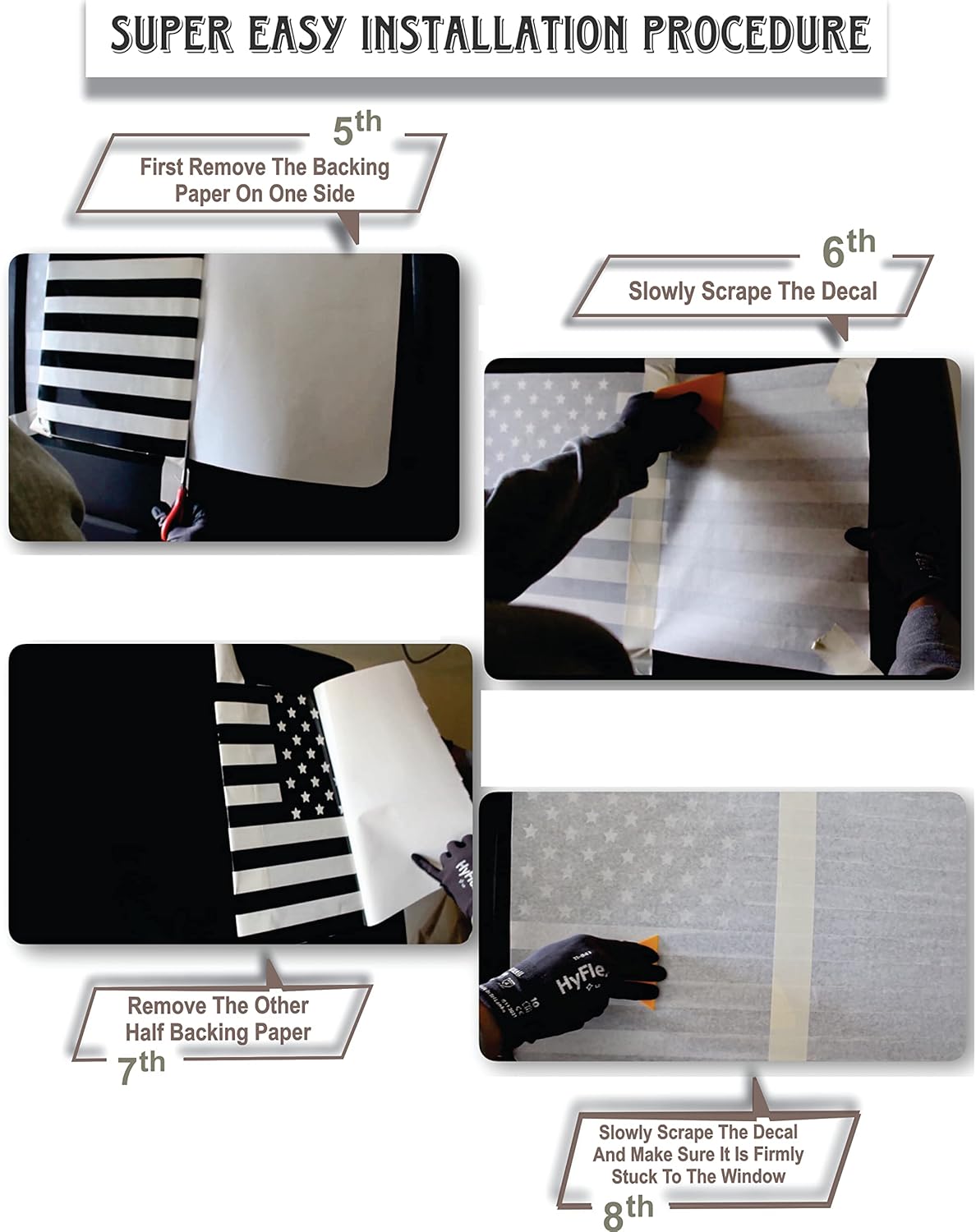 Compatible with Jeep Wrangler JL (4 Door) 2018-2026 | Precut Thin Blue Line American Flag Window Decals | Both Side | Proudly Made in The US | Matte Black (Blue Line Distressed)