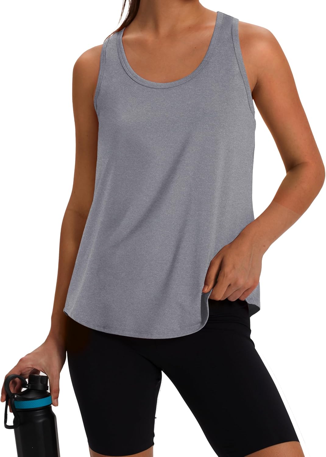 WIHOLL Women's Workout Tank Tops Sleeveless Athletic Racerback for Gym Yoga Running - Summer Fitness Tops Scoop Neck (S-XXL) - Image 2