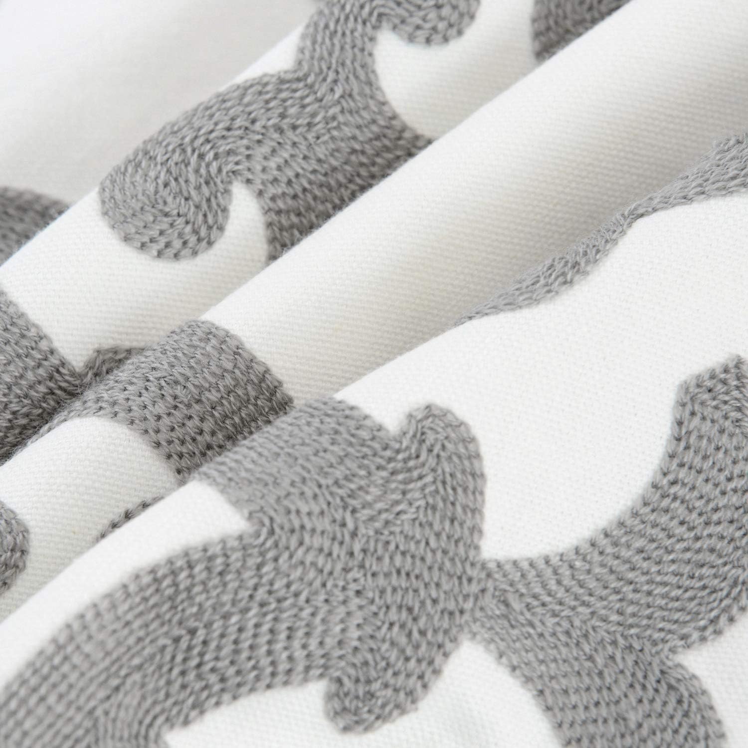 HWY 50 Grey Gray Decorative Throw Pillow Covers 18x18 Inch (1 Piece), Embroidered Cotton Farmhouse Cushion Cover Pillow Case for Sofa Couch Living Room Bed, Geometric - Image 7