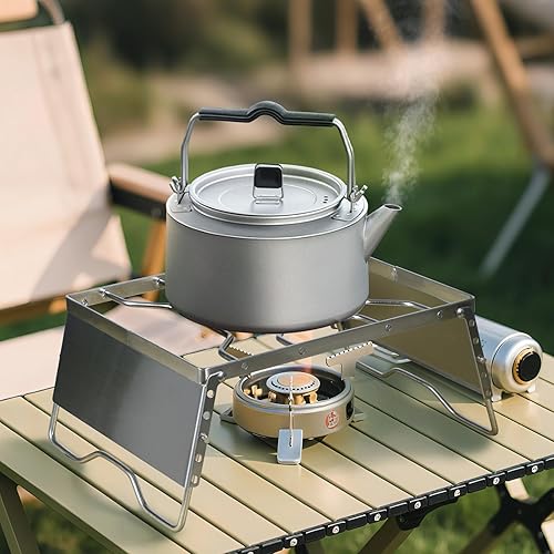 Miniatura 10 de REDCAMP Mini parrilla de camping portátil de acero inoxidable 304, parrilla plegable para mochileros, senderismo, supervivencia, 9.4 x 6.3 pulgadas