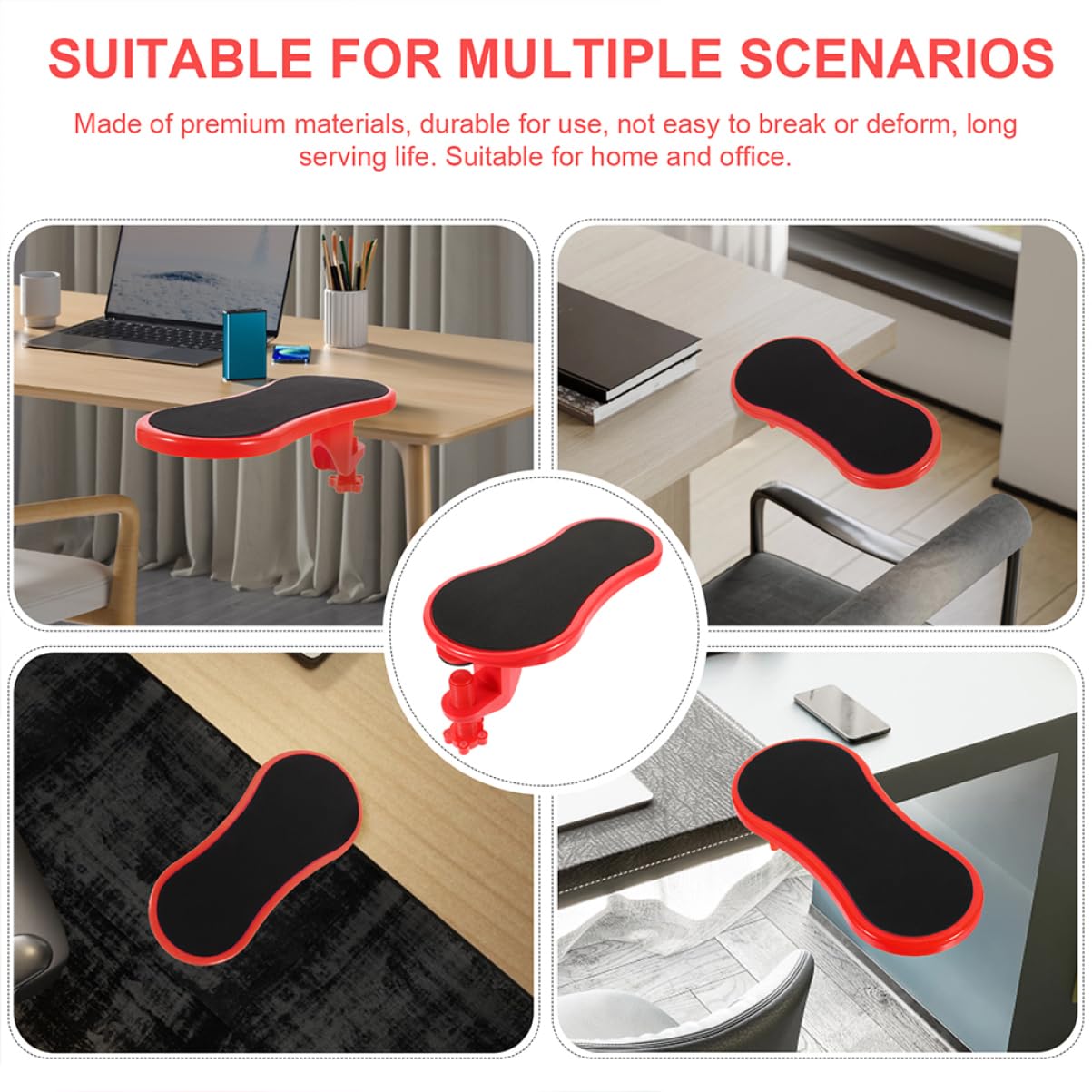 Gadpiparty Supporto Bracciolo Estensibile per Tavolo Poggiapolsi Antiscivolo, Set 2 Pezzi, Accessorio per Computer Ergonomico per Ufficio e Casa, Allevia Affaticamento Polso e Protegge