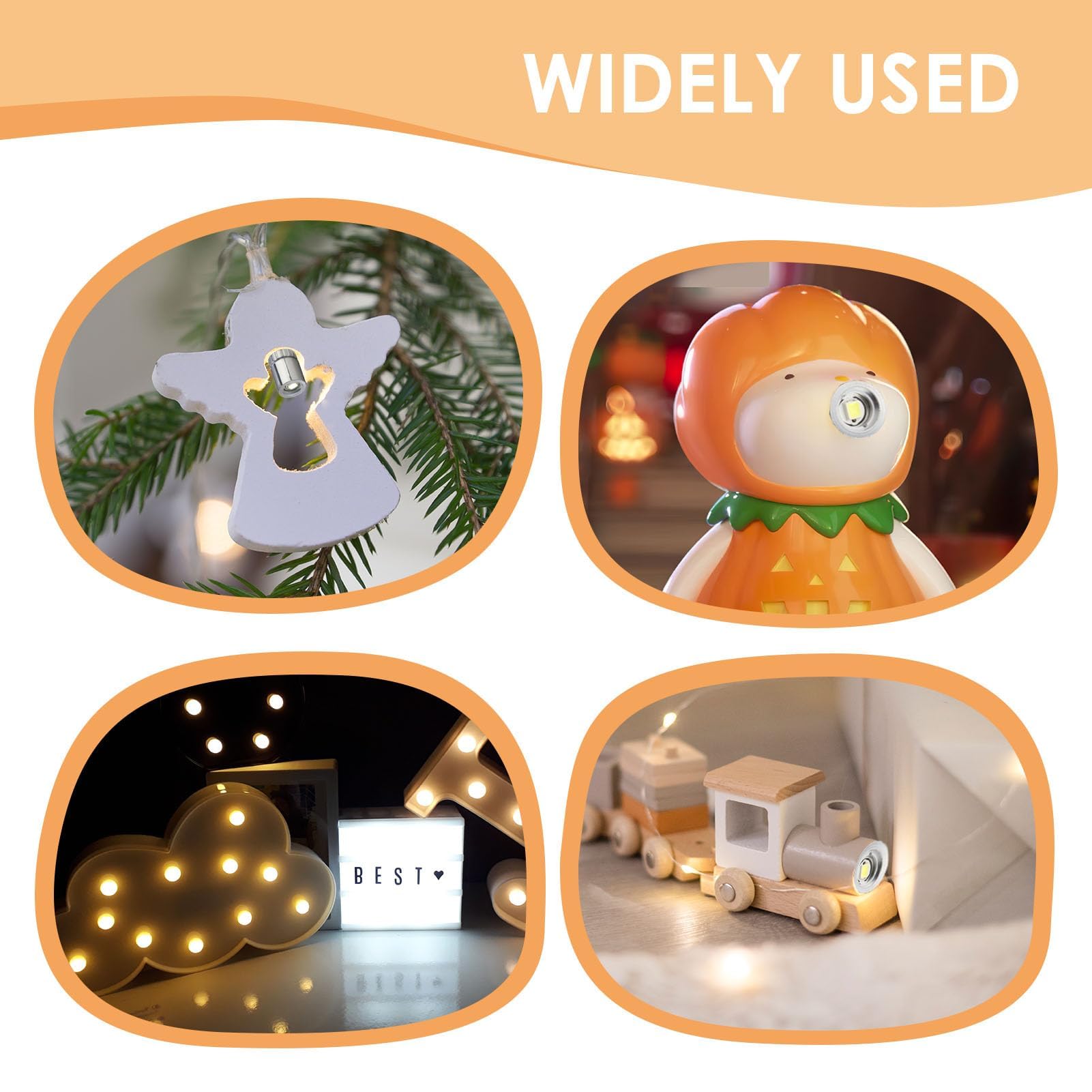 Felicify Mini LED a Pile, 20 Pièces Mini Lumières LED, Petite Lumiere LED avec Piles, Lampe Decorative pour Maison de Poupée, Accessoires de Maison de Poupée (5 Couleur