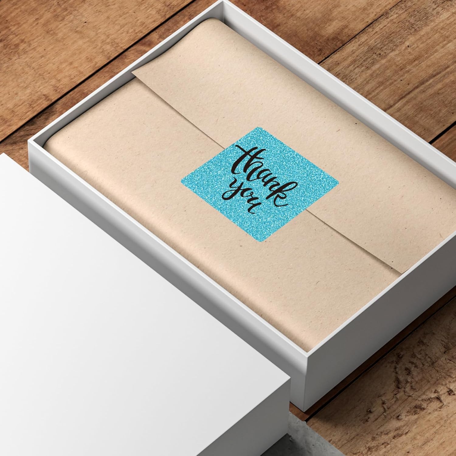 Holographic Thermal Labels Stickers 2" x 2", Square Thermal Stickers Labels, Glitter Self-Adhesive Direct Thermal Label for Small Business- Holographic Blue - Image 4