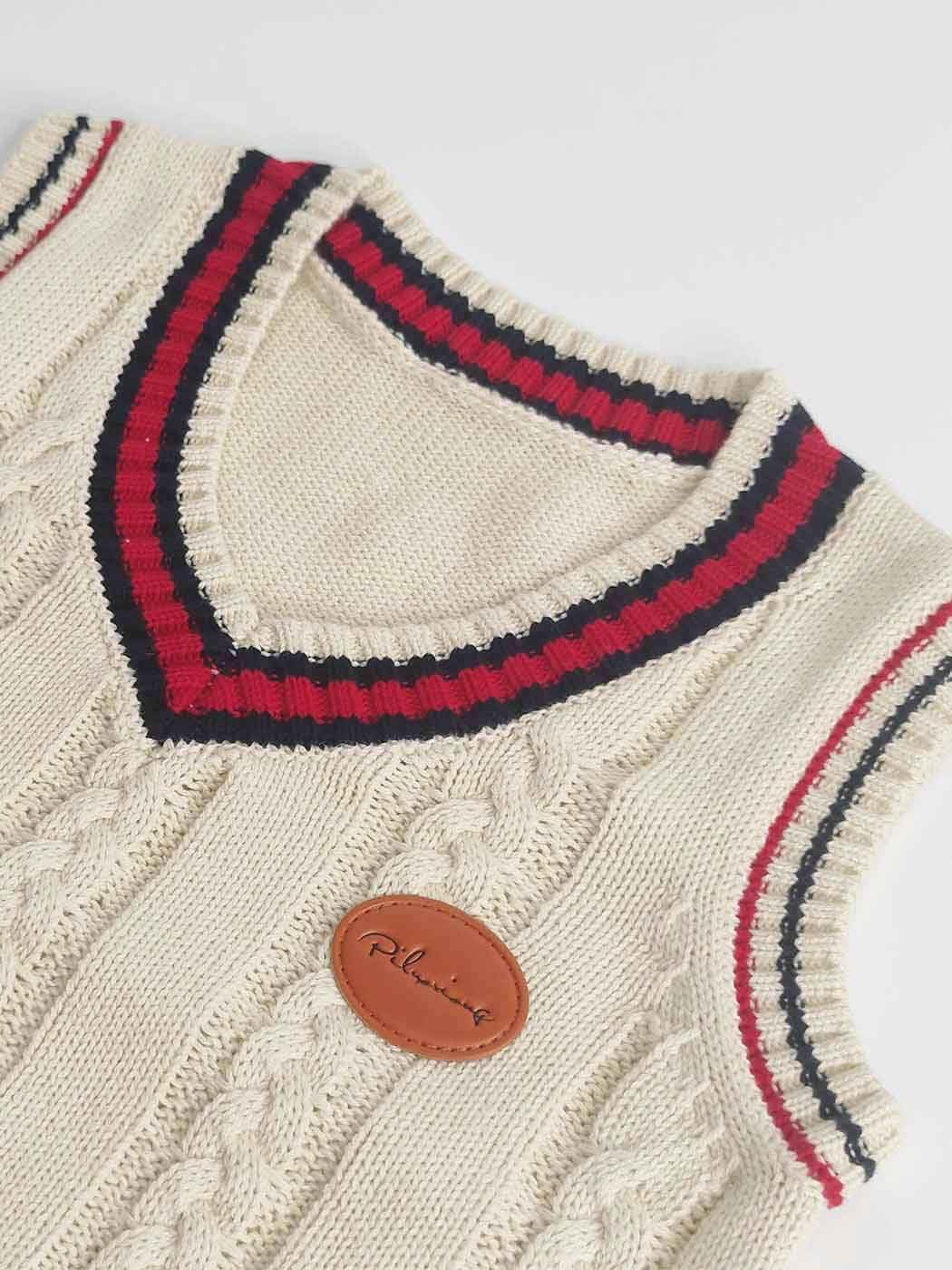 Boys Sweater Vest Cable Knit V-Neck Knitted Uniform Toddler Kids Girls Clothes Dress Vests - Image 5