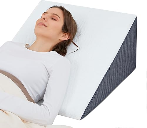 Touchutopia Almohada de cuña de cama para dormir, cuña de almohada triangular de bambú de 12 pulgadas, 24 pulgadas, 24 pulgadas, 24 pulgadas, parte