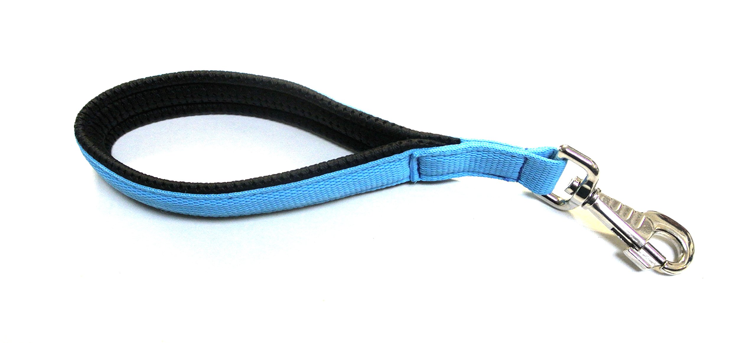 13" Short Close Control/Traffic Control Dog Lead With Padded Handle For Comfort In (Sky Blue) — image 1