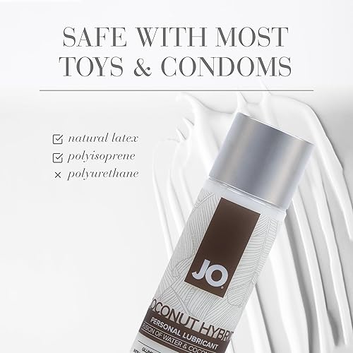 Miniatura 4 de JO Lubricante personal híbrido de coco – Lubricante a base de agua con aceite de coco para intimidad, anal y seguro de juguetes – 4 onzas líquidas