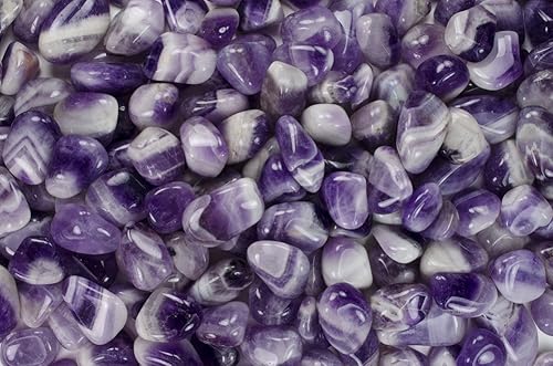 Miniatura 5 de Fantasia materiales 12 Lb Tumbled Banded Amethyst AA "Grado piedras de la India Grandes 1" Bulk Natural Pulido Gemstone Suministros para Wicca de