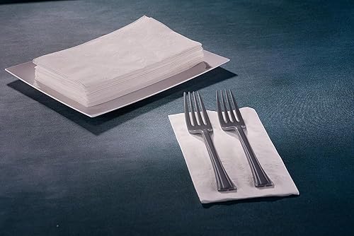 Miniatura 6 de Servilletas blancas de primera calidad, servilleta de cena plegable de 18, paquete de 400 unidades
