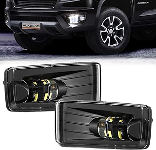 Auxbeam LED Fog Lights for Chevy Silverado 2007-2016 Avalanche 2007-2015 Suburban 2007-2017 Tahoe 2007-2017 GMC Yukon 15-16 Pickup Truck Bumper Driving Fog Lamps, 1 Pair, Black