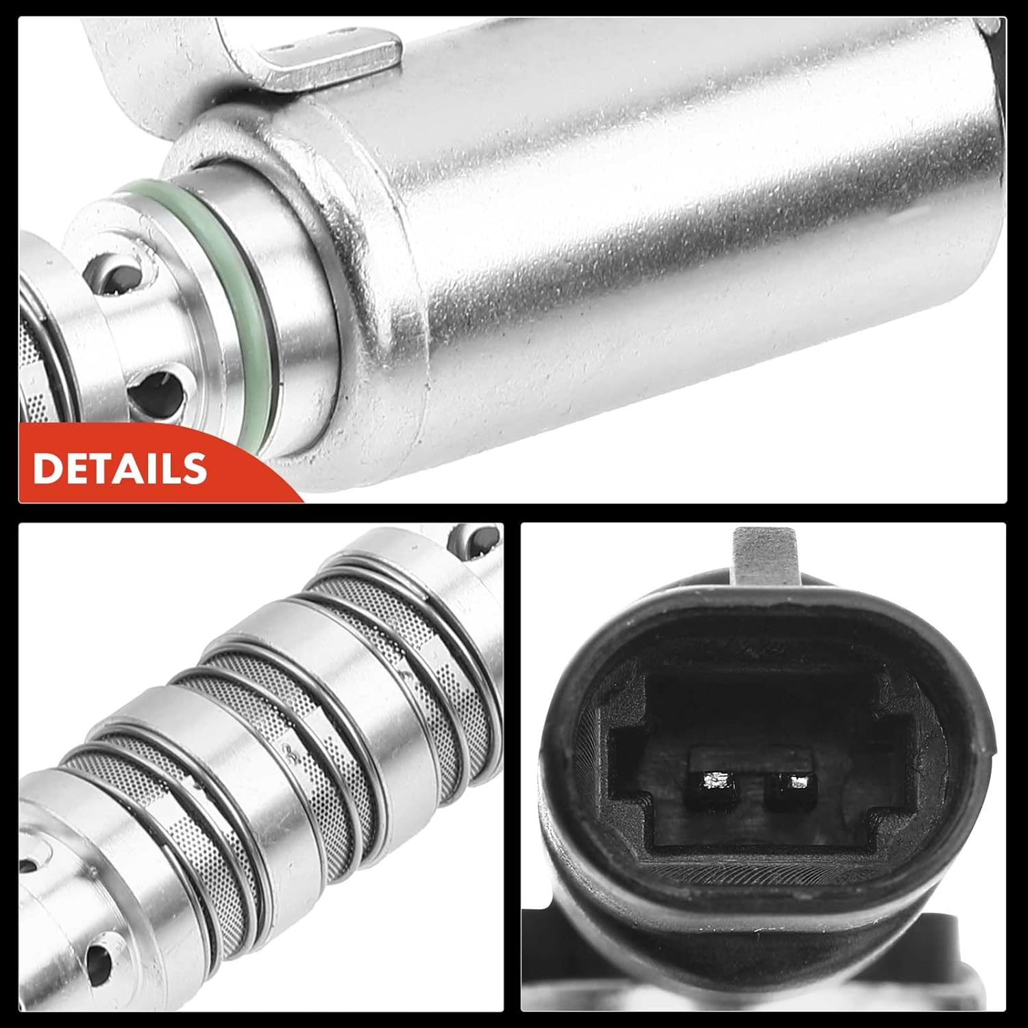 A-Premium 2-PC Intake & Exhaust Engine Variable Valve Timing (VVT) Solenoid Compatible with Hyundai Elantra, Kona, Sonata, Tucson & Kia Optima, Forte5, Soul, 1.8L 2.0L, Replace# 243752E100, 243552E100