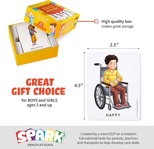 Miniatura 5 de Tarjetas flash Feelings and Emotions - Juego de memoria, juegos de habilidades sociales, tarjetas de emociones, tarjetas de sentimientos, juegos de