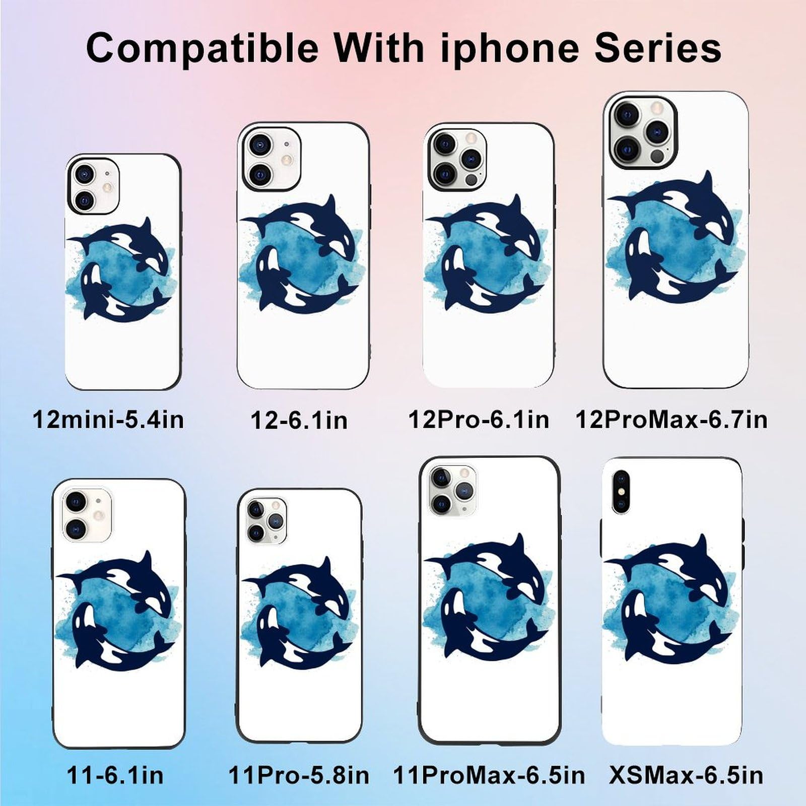 Amazon.co.jp: iPhone 11 ケース イルカ サメ柄 シャチ柄 鮫 鯱柄