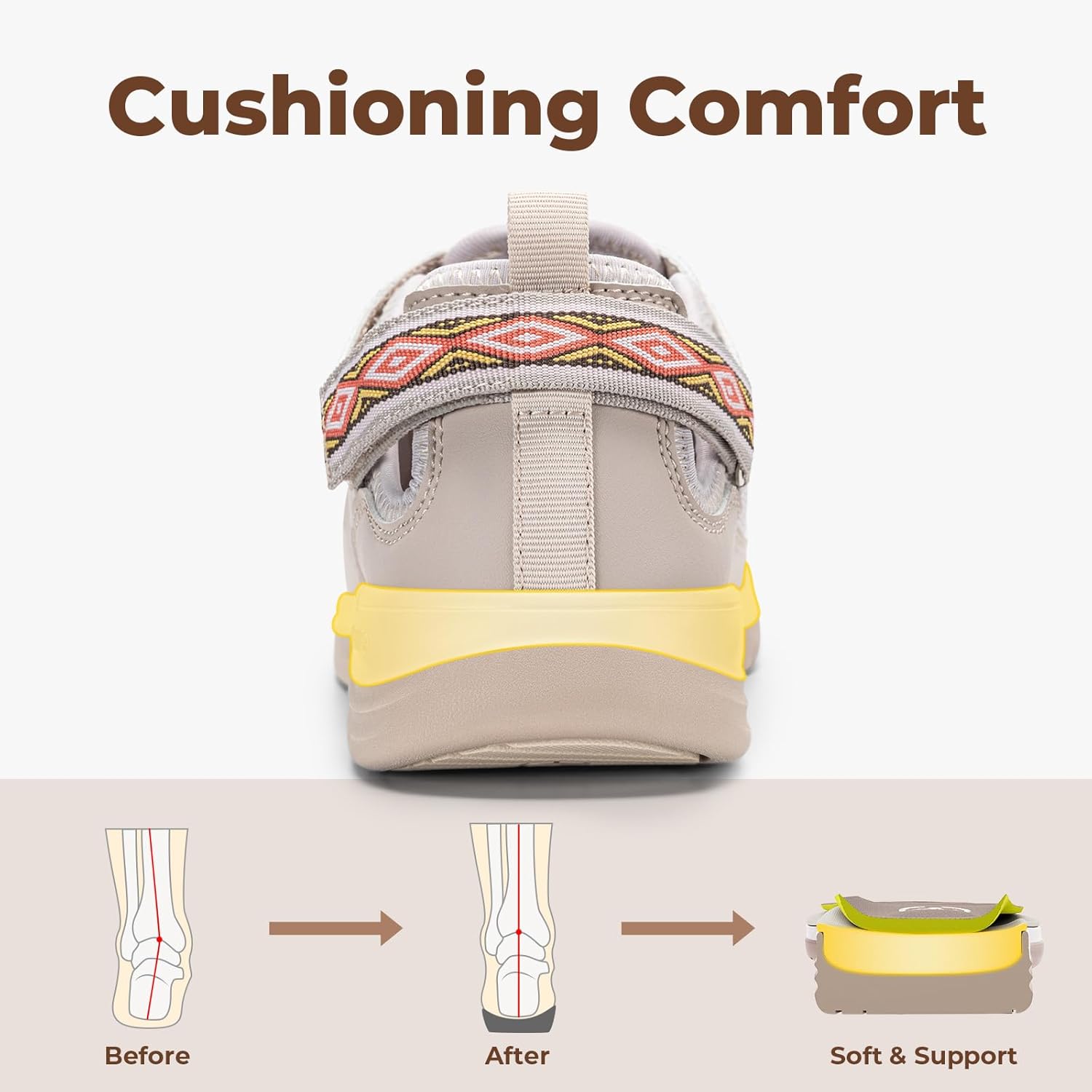 FitVille Diabetic Shoes for Women Extra Wide Diabetic Womens Sandals, Walking Shoes with Adjustable Closures Arch Support, Orthopedic Sandals for Flat Feet Heel Pain Relief,Plantar Fasciitis