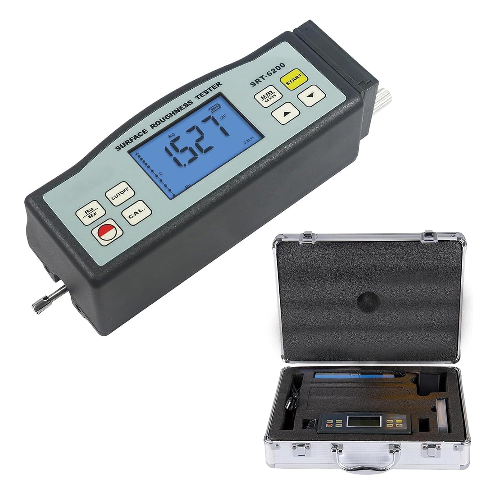 QYLTTDM Surface Roughness Tester, Digital Surface Roughness Meter, Meter Measuring Range 0.005~16.00µm, High-precision Measurement, Surface Profile Gauge For Shot Peening, Sand Blasting