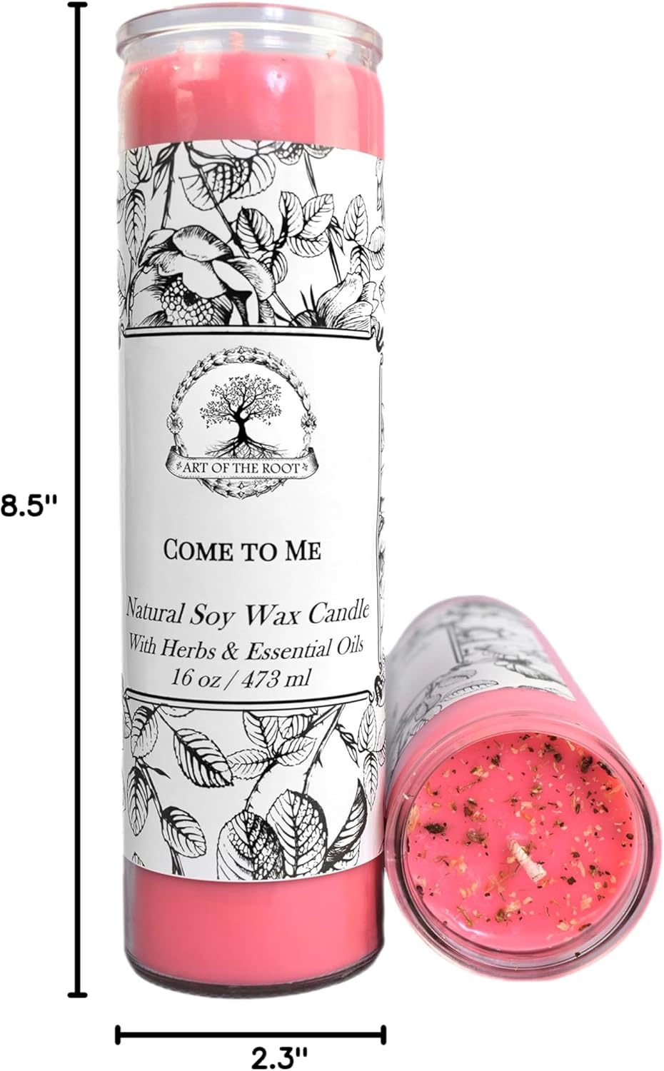 Come to Me 7 Day Soy Spell Candle (Fixed) | Handmade with Herbs & Essential Oils | (Wiccan, Pagan, Hoodoo, Magick)