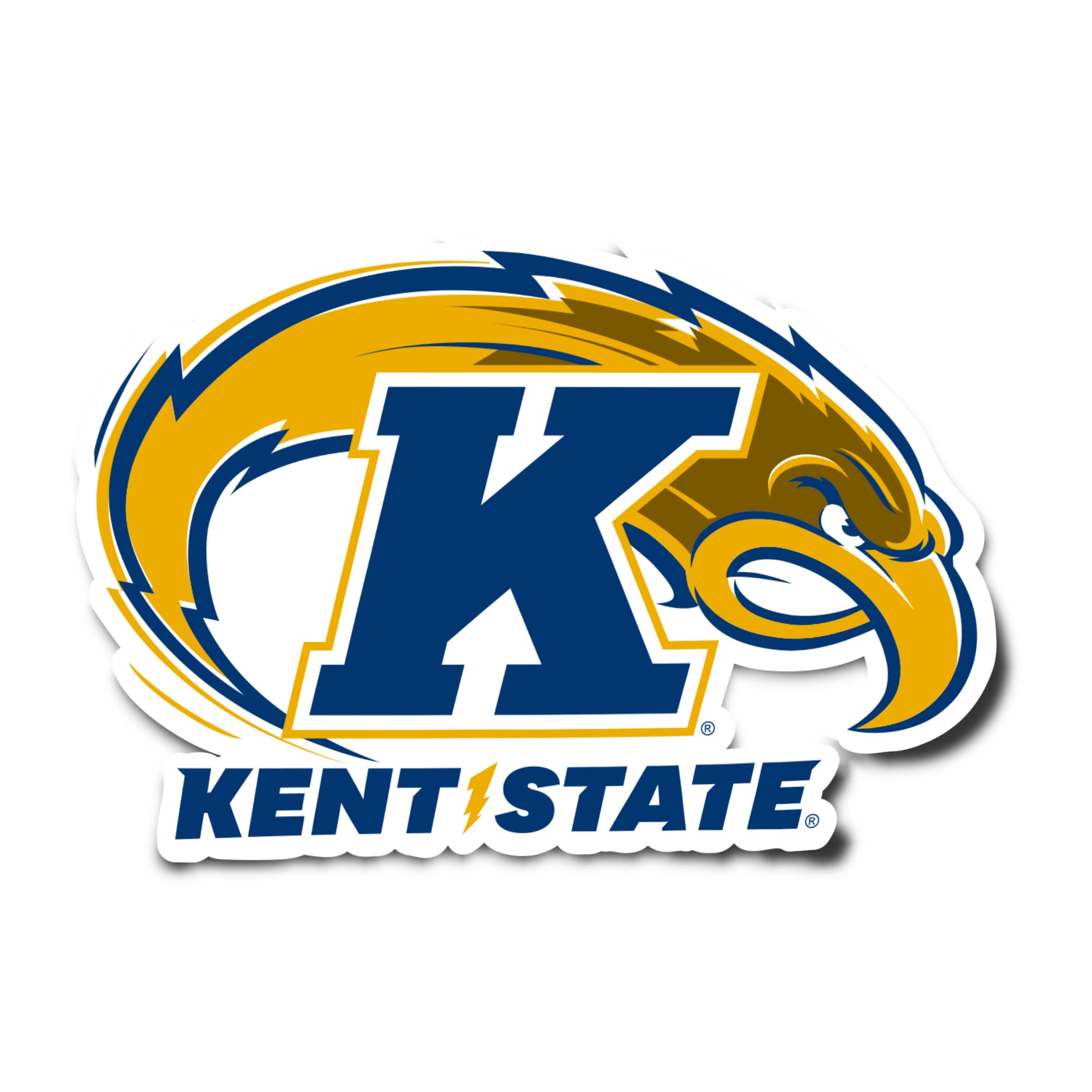 Desert Cactus Kent State University KSU Golden Flashes Design Sticker Vinyl Decal Laptop Water Bottle Car Scrapbook (IND 2)