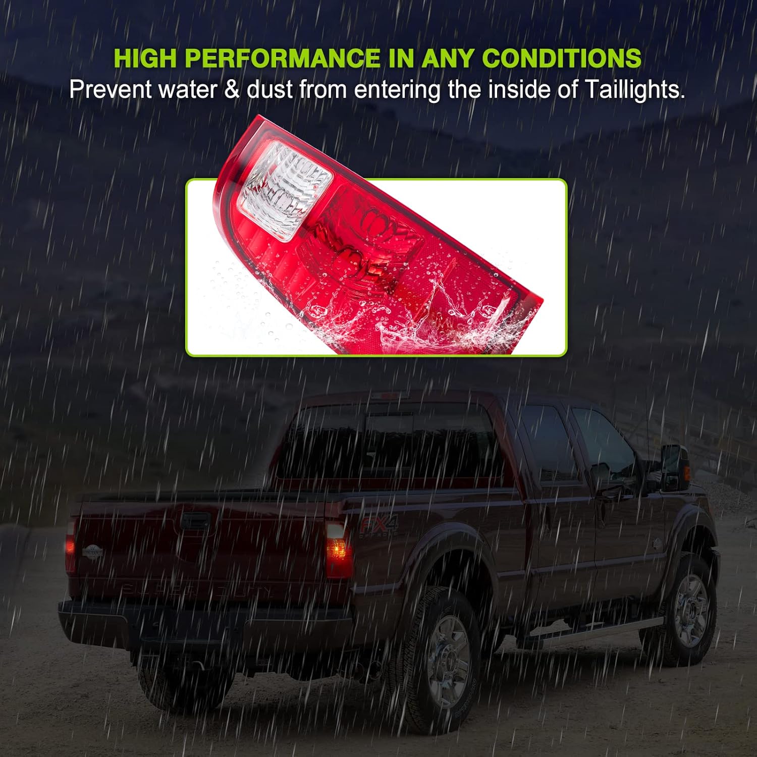Rear Tail Lights For Ford F250 F350 F450 Super Duty 2008-2016 OE style w/o bulbs FO2800208 FO2801208 2Pcs