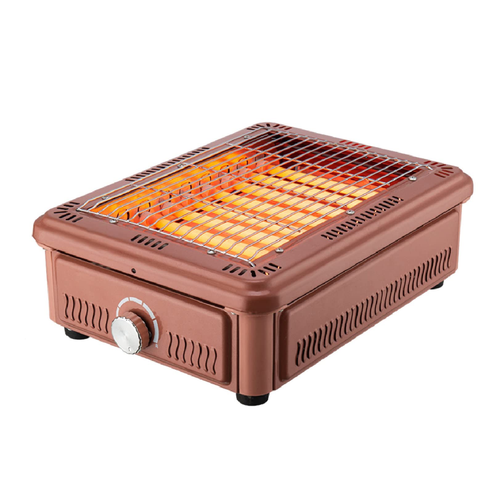 STRMAX Ogrzewanie elektryczne, termowentylator, grzałka do grilla, można dowolnie ustawić pomiędzy 1000/1500 W, 2 rozmiary, 3 kolory (kolor: złoty, wymiary: 13 x 28 x 36 cm)