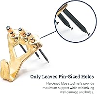 Vista 6 de PHS 100 lb Picture Hanging Hooks – Heavy Duty Picture Hangers, 10 Pack Frame Hangers with Nails, Mirror Hanging Kit, Heavy Mirror Mounting Hardware