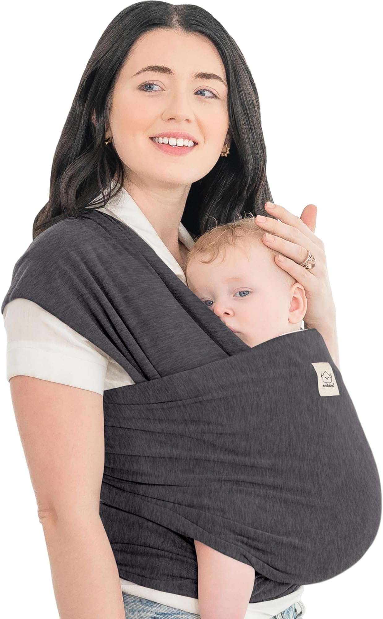 KeaBabies Baby Wrap Carrier - All in 1 Original Baby Carrier Newborn to Toddler Sling, Easy to Wear, Hands Free Bonding, Lightweight, Breathable Infant Wraps (Mystic Gray)
