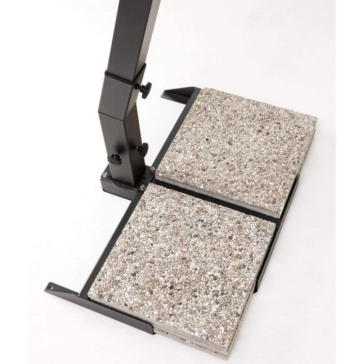 Decor Space Base in Cemento 20 kg per ombrellone da Giardino, marmetta Quadrata in Ghiaia 50 x 50 cm (4)