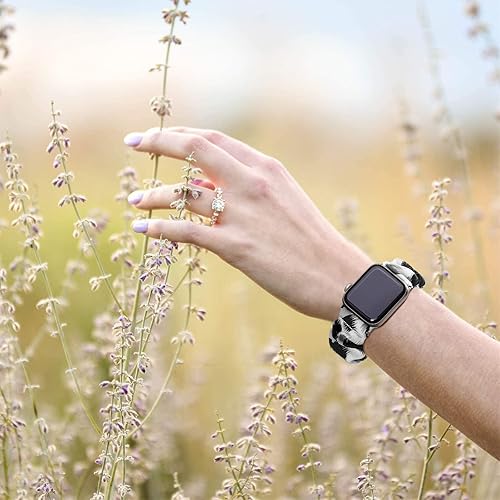 Miniatura 3 de Recoppa - Correa elástica compatible con Apple Watch de 1.49, 1.61, 1.65, 1.57, 1.73 y 1.77pulgadas, con bonito estampado, banda elástica para